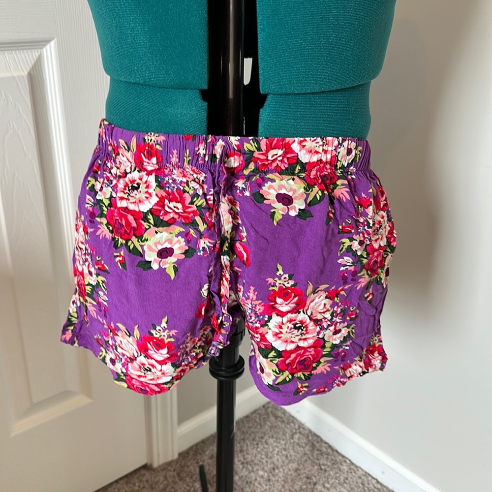S/M Sleep Shorts | Purple Floral